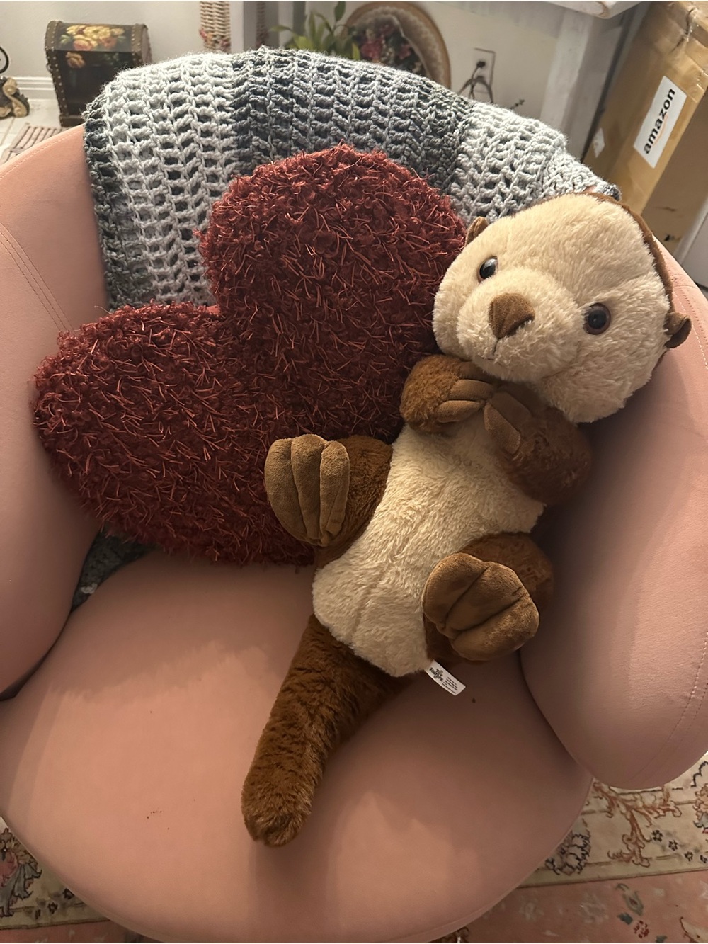 Adorable Brown and Cream Otter Plush